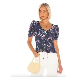 Revolve House of Harlow 1960 Meli Top in Navy Floral Multi. Size L